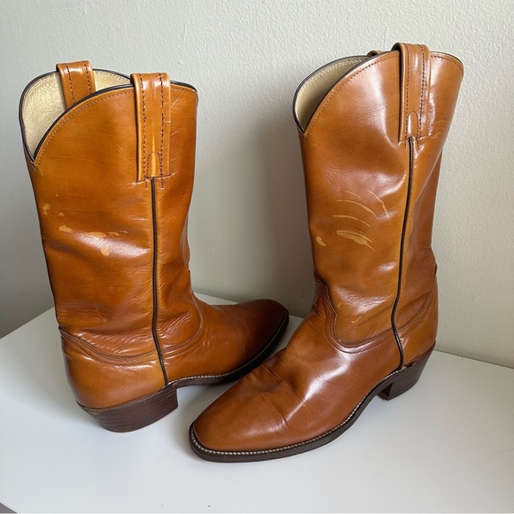 Vintage 1970’s Frye Brown Cowboy Boots Made in the USA | FREE SHIPPING - Picture 4 of 7